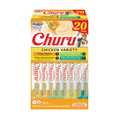 Кремообразно лакомство за котки Churu Chicken Variety 20бр различни вкусове, микс с пилешко